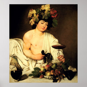 Caravaggio Bacchusaffisch Poster