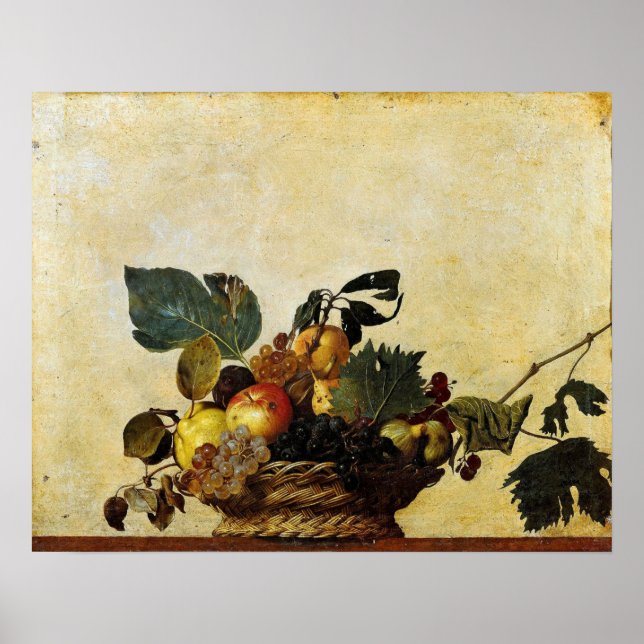 Caravaggio - Basket av frukt 1596 Poster (Framsidan)