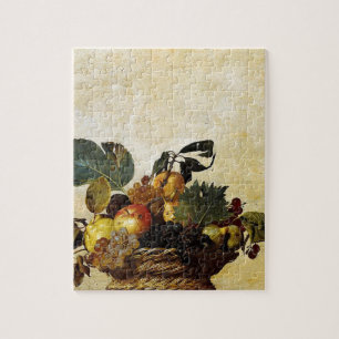 Caravaggio - basket av frukt - klassikerkonstverk pussel