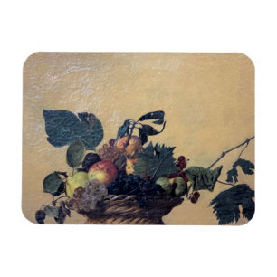 Caravaggio - Basket av frukt - Olja på canvas Magnet