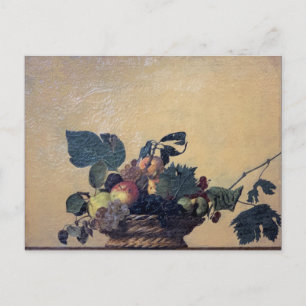 Caravaggio - Basket av frukt - Olja på canvas Vykort