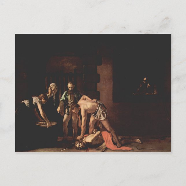 Caravaggio- Beheading of Saint John the Baptist Vykort (Framsida)