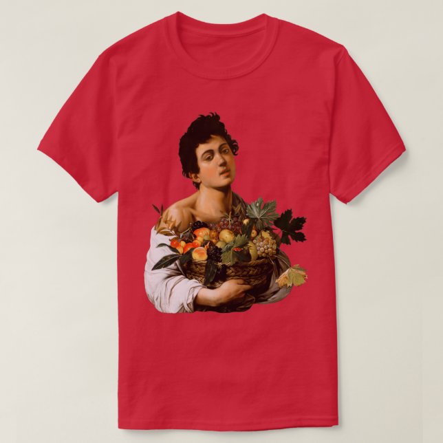 Caravaggio Boy med Basket av Fruit 2 T Shirt (Design framsida)