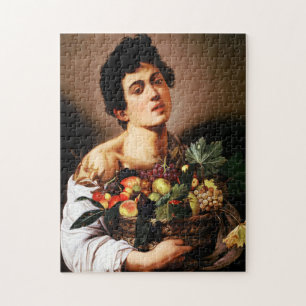Caravaggio Boy med Basket i fruktpussel Pussel