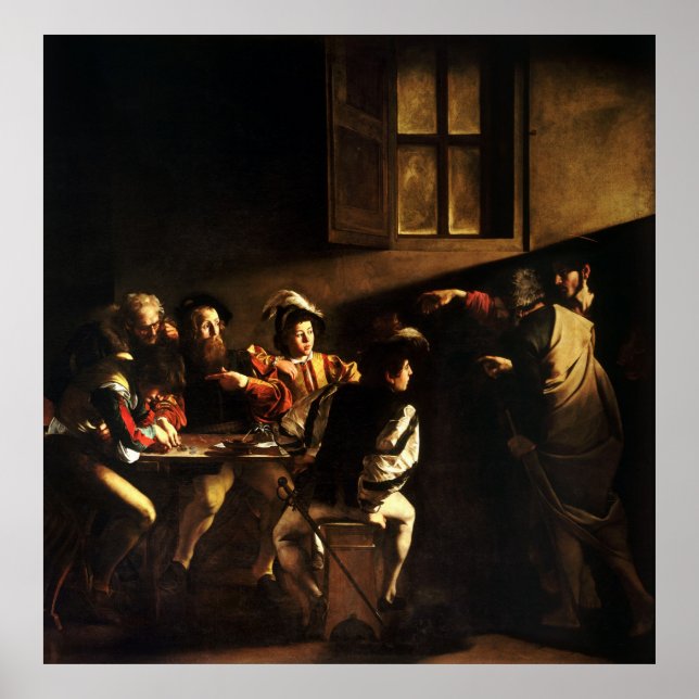 Caravaggio Calling of Saint Matthew Poster (Framsidan)