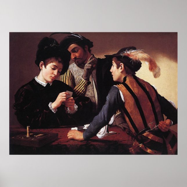 Caravaggio Cardsharps Poster (Framsidan)