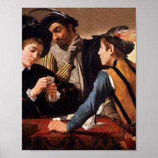 Caravaggio Cardsharps Poster