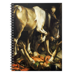 Caravaggio Conversion av St. Paul Anteckningsbok Med Spiral