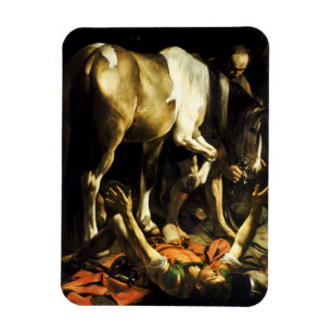 Caravaggio Conversion av St. Paul Magnet