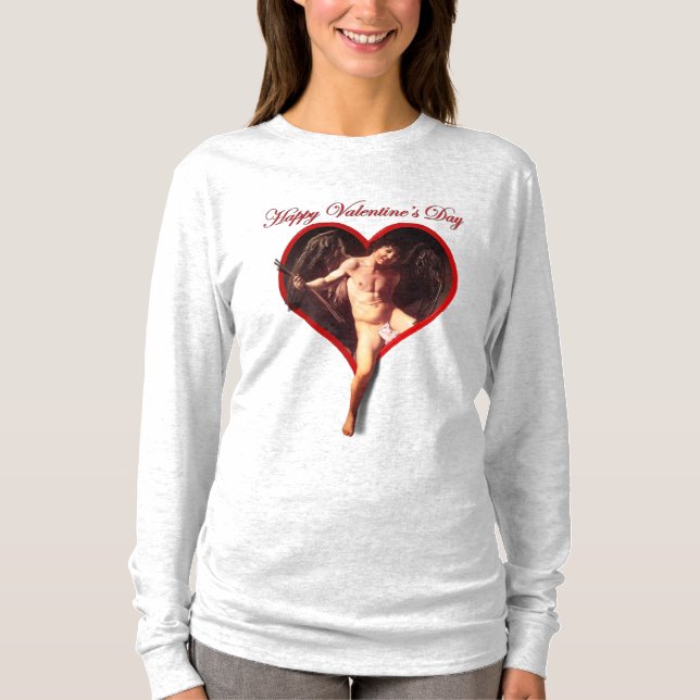 Caravaggio Cupid Alla hjärtans dag T Shirt (Framsida)