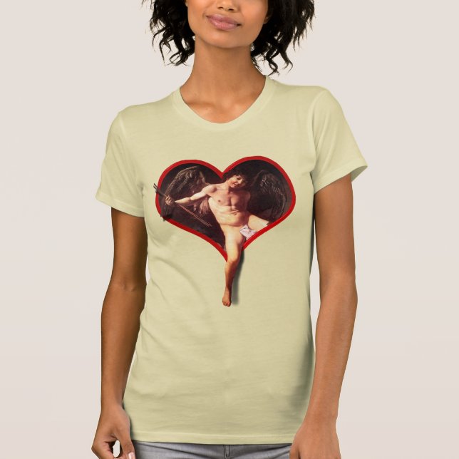 Caravaggio Cupid Alla hjärtans dag T Shirt (Framsida)
