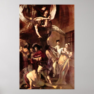 Caravaggio-De sju barmhärtighetsverken Poster