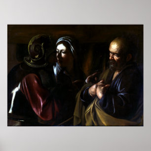 Caravaggio Denial från Saint Peter Poster