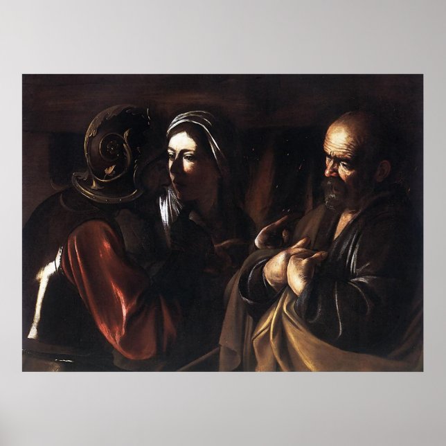 Caravaggio Denial of St Peter Poster (Framsidan)