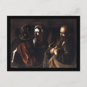 Caravaggio Denial of St Peter Vykort