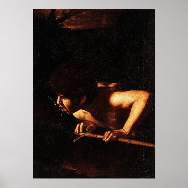 Caravaggio - Johannes Baptist vid brunnen Poster (Framsidan)