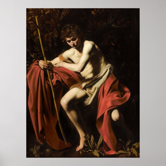 Caravaggio - John Baptist i vildmarken Poster (Framsidan)