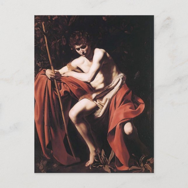 Caravaggio- John Baptist Vykort (Framsida)