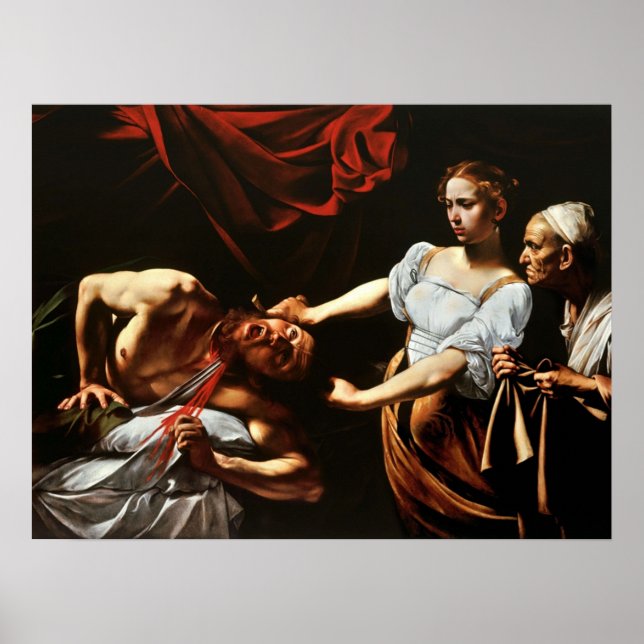 Caravaggio Judith Beheading Holofernes 1599 Poster (Framsidan)