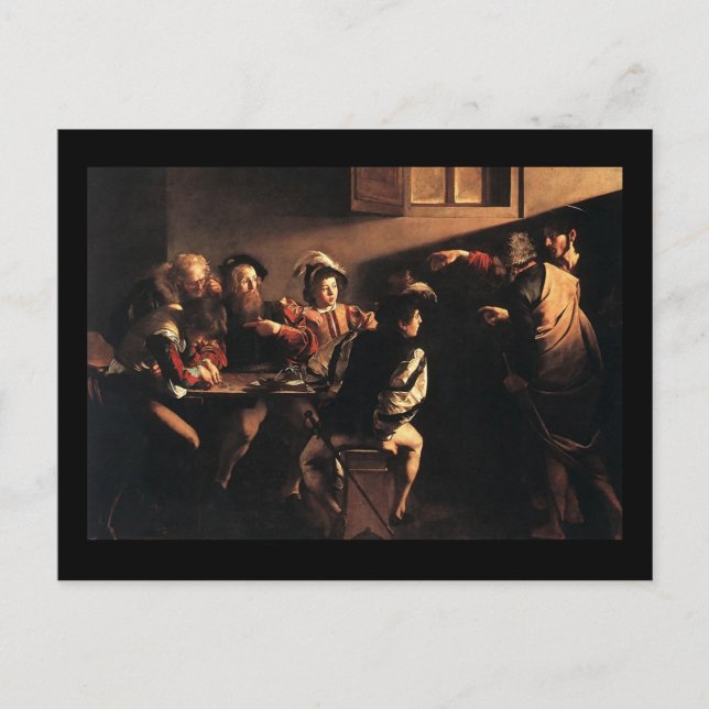 Caravaggio kalla av St Matthew Vykort (Framsida)