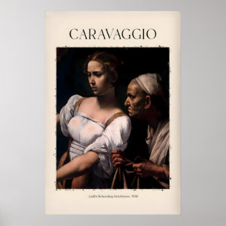 Caravaggio konsttryck - Judith halshugger Holofern Poster