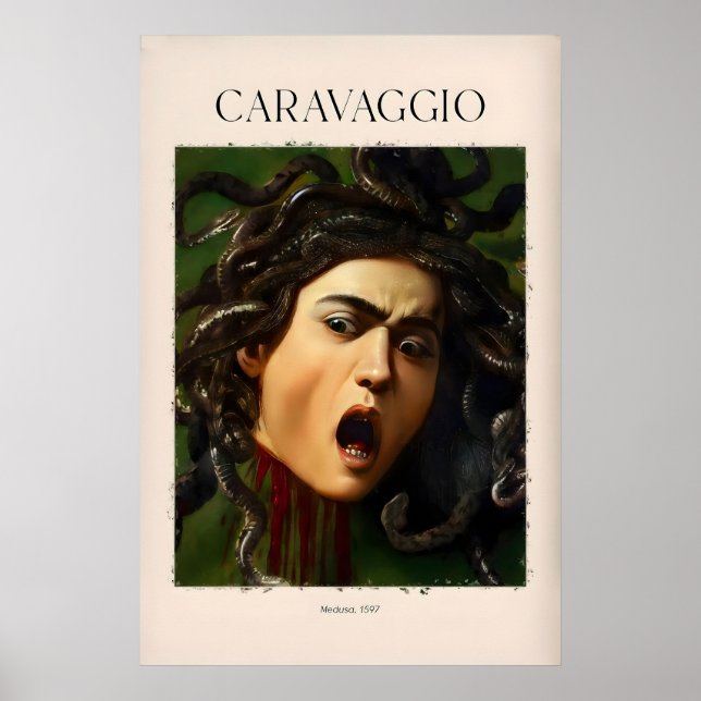 Caravaggio konsttryck - Medusa 1597 1 Poster (Framsidan)