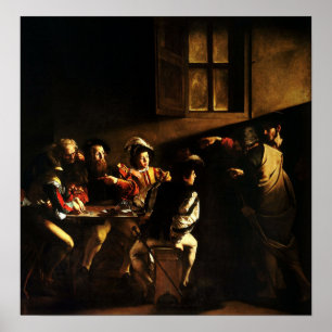 Caravaggio - Kring av Saint Matthew 1600 Poster