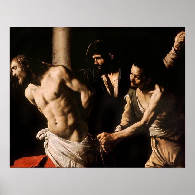 Caravaggio - Kristus i kolonnen Poster (Framsidan)