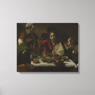Caravaggio - kvällsmål på Emmaus Canvastryck