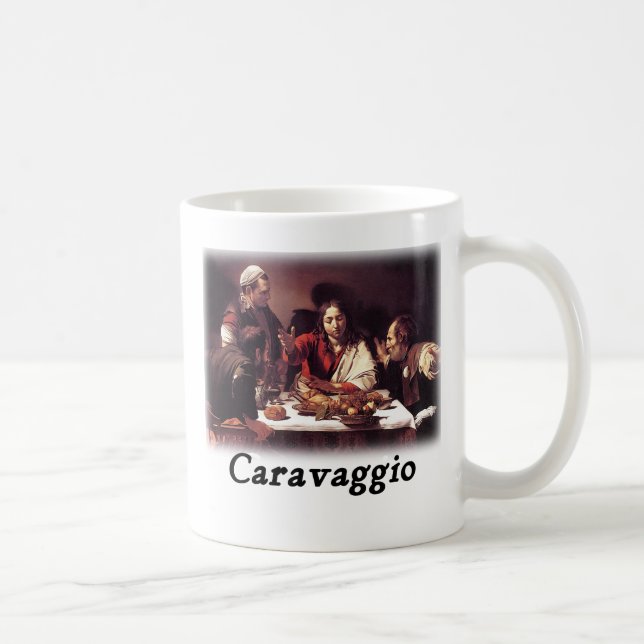 Caravaggio - kvällsmål på Emmaus Kaffemugg (Höger)