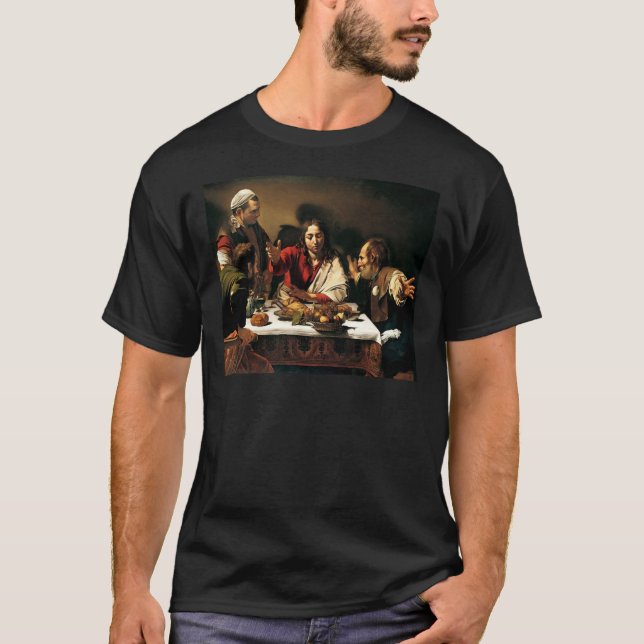 Caravaggio - kvällsmål på Emmaus - T-shirt (Framsida)