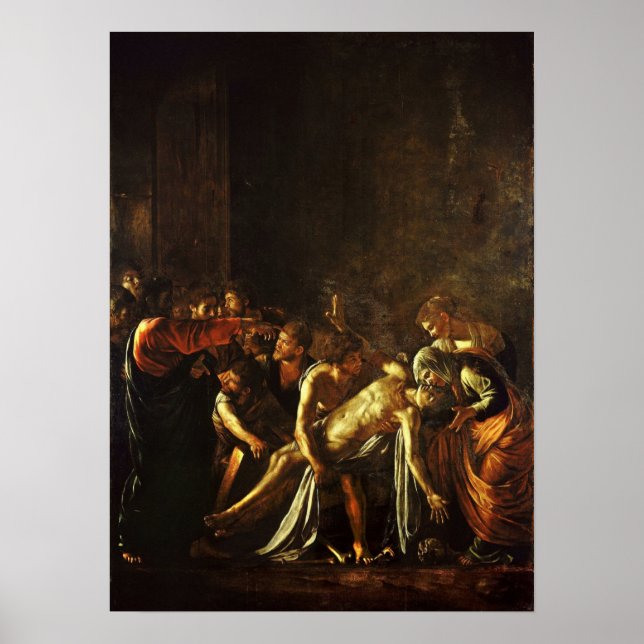 Caravaggio - Lazari uppståndelse 1609 Poster (Framsidan)