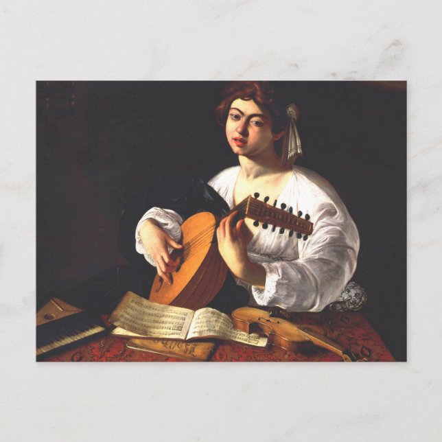 Caravaggio - Lute Player Vykort (Framsida)