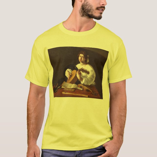 Caravaggio - Lutespelare T-shirt (Framsida)