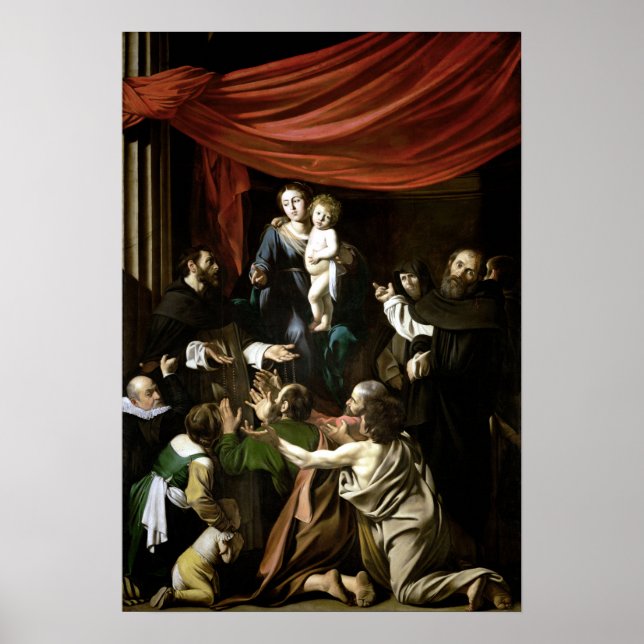 Caravaggio Madonna från Rosary Poster (Framsidan)