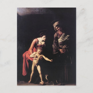 Caravaggio-Madonna och Child med St Anne Vykort