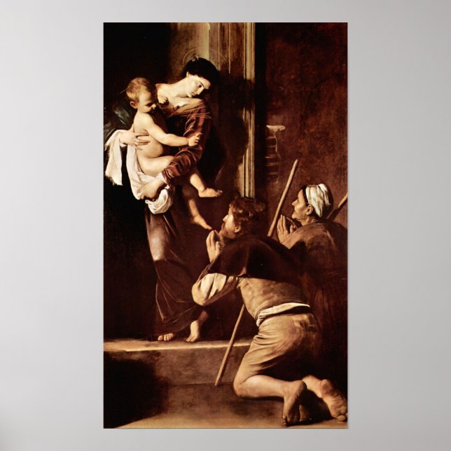 Caravaggio-Madonna of the Pilgrims Poster (Framsidan)