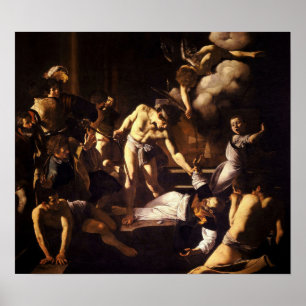 Caravaggio - Martyrdomen Saint Matthew 1600 Poster
