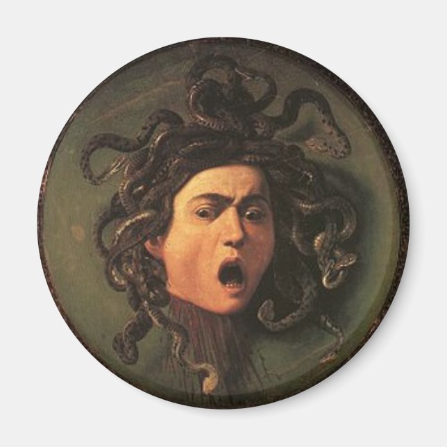 Caravaggio - Medusa - Classic Italic Artwork Magnet (Framsidan)