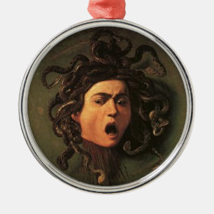 Caravaggio - Medusa - klassikeritalienarekonstverk Julgransprydnad Metall
