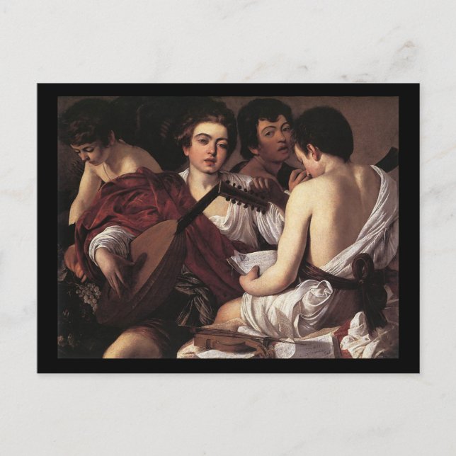 Caravaggio Musician Vykort (Framsida)