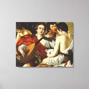 CARAVAGGIO - Musikers 1595 Canvastryck