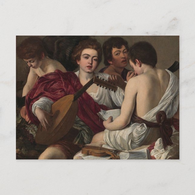Caravaggio - Musikers - Classic Artwork Vykort (Framsida)