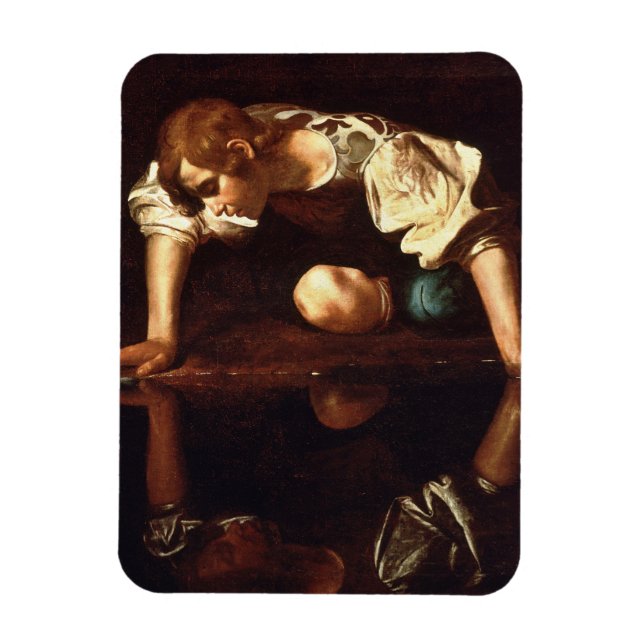 CARAVAGGIO - Narcissus 1598 Magnet (Vertikal)
