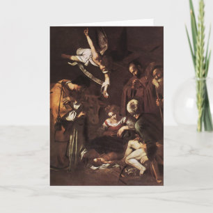 Caravaggio - Nativitet med St Francis & St Lawrenc Helgkort