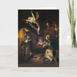 Caravaggio - Nativitetscen Helgkort