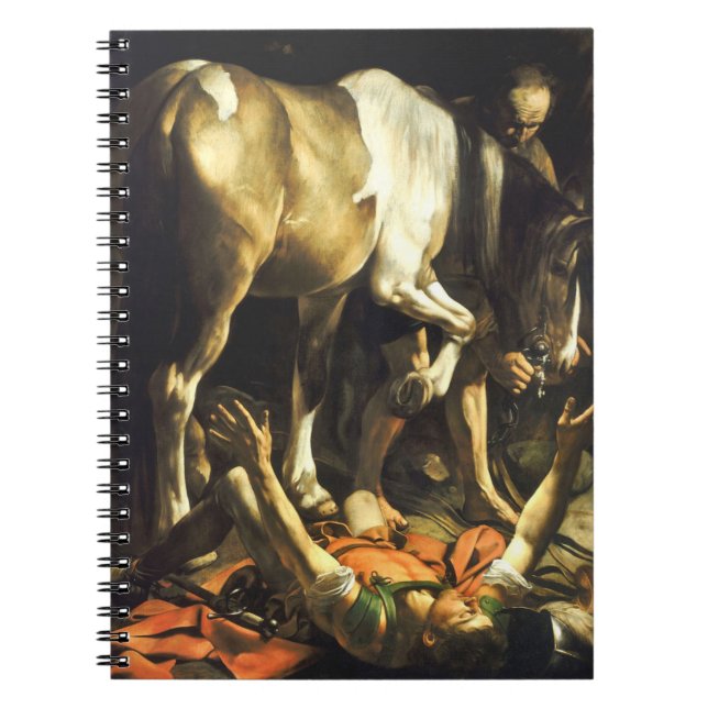 Caravaggio-omställningssätt till Damaskus på St Pa Anteckningsbok (Framsidan)
