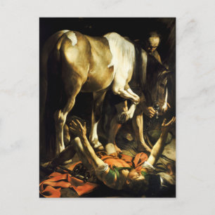 Caravaggio omvandling av St Paul Vykort