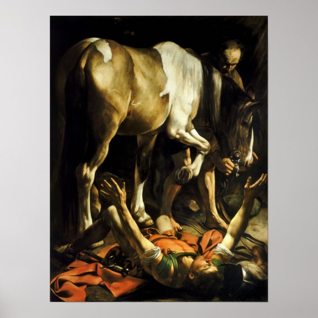 Caravaggio - Omvandling till Damaskus 160 Poster (Framsidan)