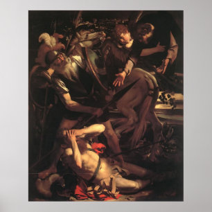 Caravaggio omvandlingen av St Paul Poster